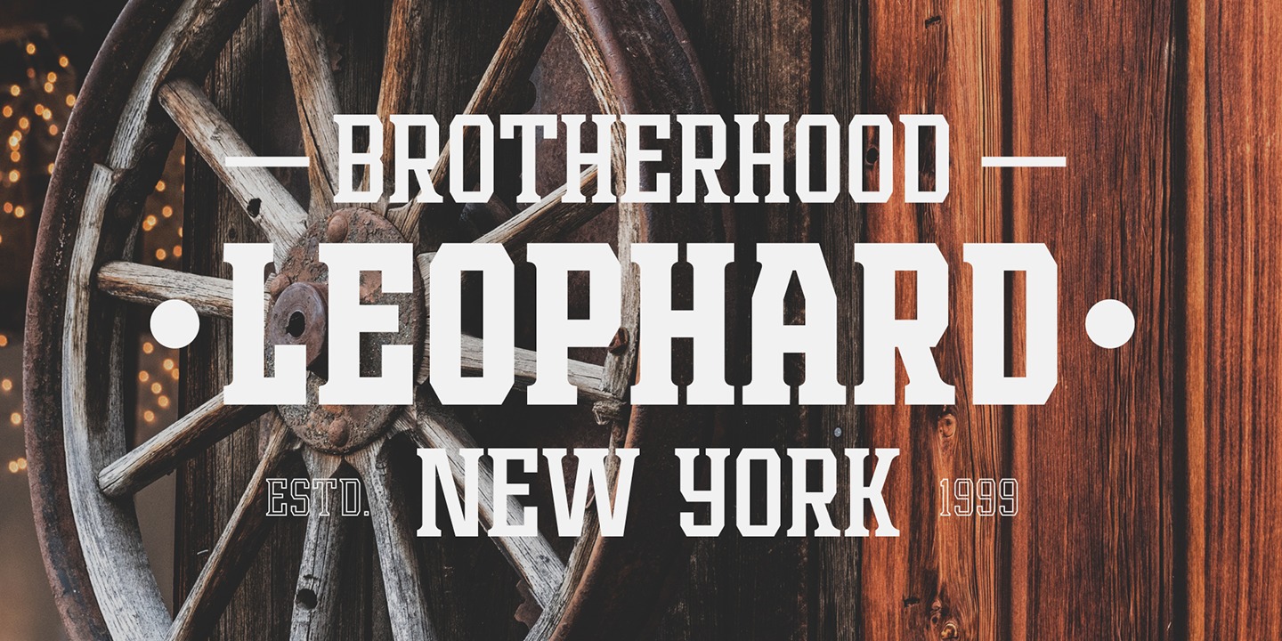 Leophard Shadow Font preview